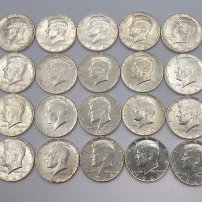 #554 • (20) 1964 Kennedy Half Dollars
