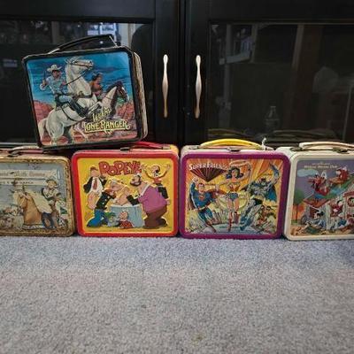 #2074 • 5 Vintage Lunchboxes
