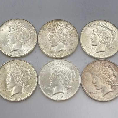 #514 • (6) 1922-1926 Silver Peace Dollars
