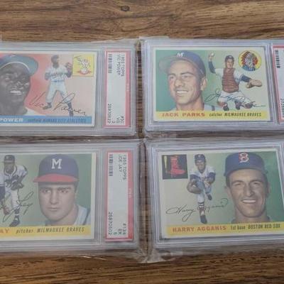#2902 • 4 PSA Graded 1955 Topps Baseball Cards
