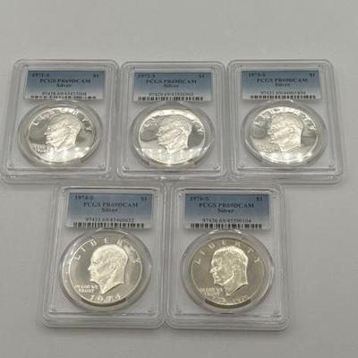 #882 • (5) 1971-1976 Eisenhower Dollars
