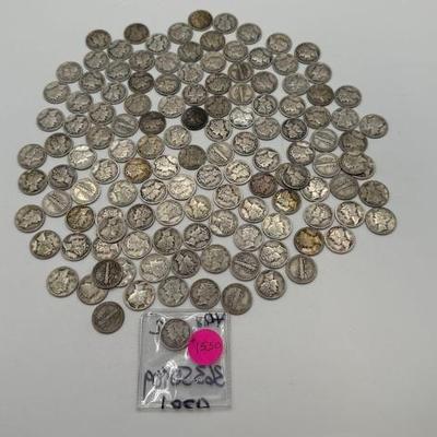 #560 • Over 100 Mercury Dimes
