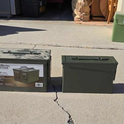 #5003 • Two Metal Ammo Boxes
