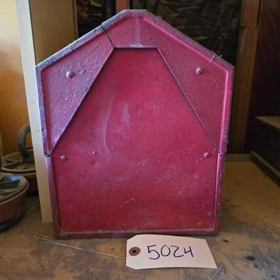 #5024 • Vintage Red Metal Toolbox
