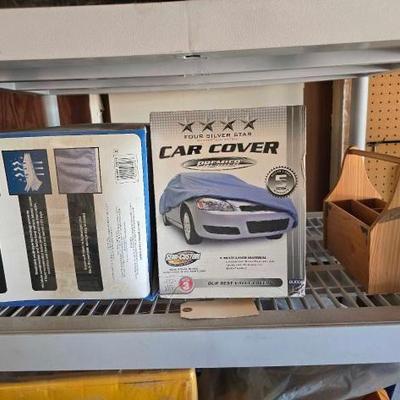#5082 • 2 Car Cover & Wooden Pencil Holder

