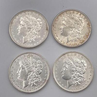 #366 • (4) 1886-1900 Morgan Silver Dollars
