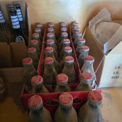 #5050 • 30 Vintage Coca Cola Christmas Glass Bottles
