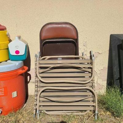 #6024 • (4) Metal Folding Chairs
