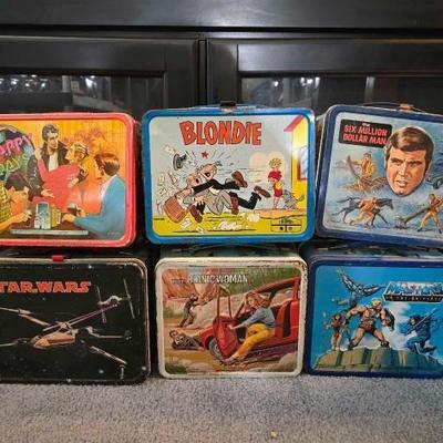#2062 • 6 Vintage Lunchboxes
