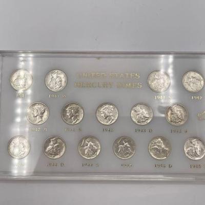 #566 • (15) U.S. Mercury Dimes
