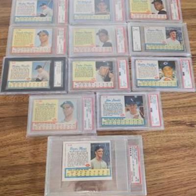 #2912 • 12 Graded Post Cereal Baseball Cards by PSA and SGC
