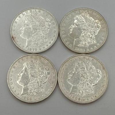 #368 • (4) 1879-1900 Morgan Silver Dollars
