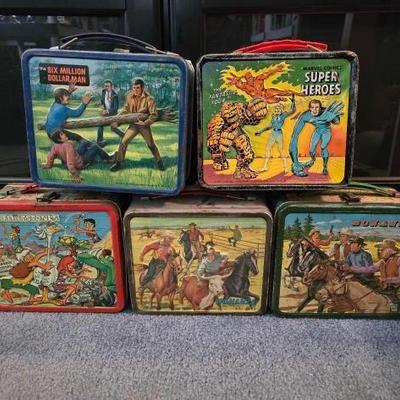 #2064 • 6 Vintage Lunchboxes
