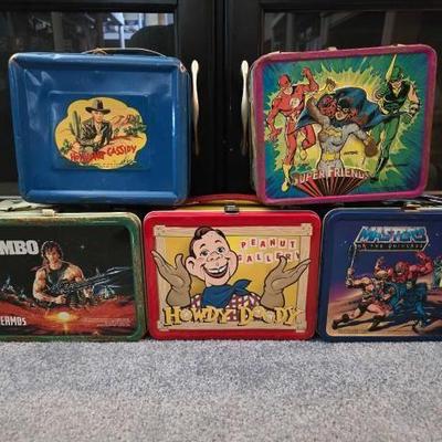 #2072 • 5 Vintage Lunchboxes

