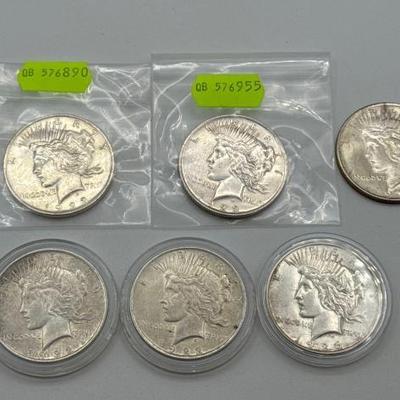 #476 • (6) 1922-1926 Silver Peace Dollars
