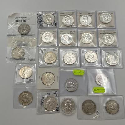 #546 • (23) 1948-1963 Franklin Half Dollars
