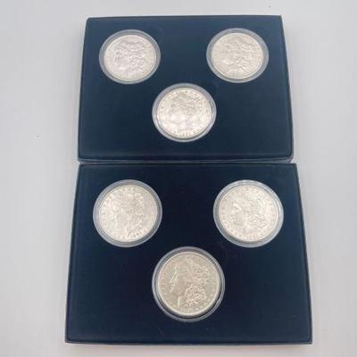 #438 • (6) 1891 Morgan Silver Dollar
