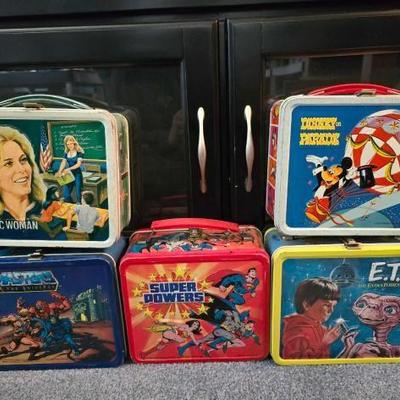 #2070 • 5 Vintage Lunchboxes

