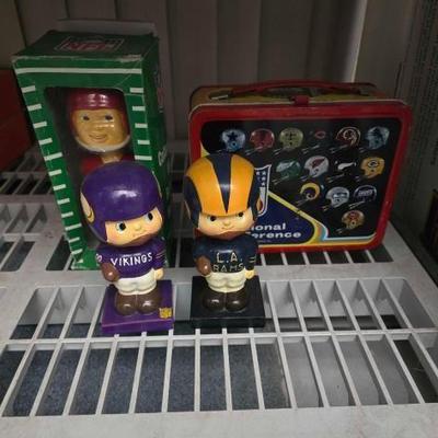 #2266 • NFL Bobble-Heads and Lunchbox
