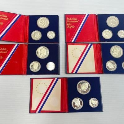#786 • (5 )1776-1976 U.S. Bicentennial 40% Silver Proof Sets
