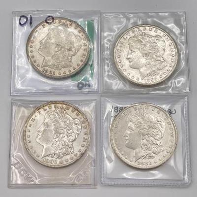 #326 • (4)1883 & 1901 Morgan Silver Dollars
