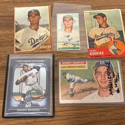 #2896 • 5 Sandy Koufax Baseball Cards
