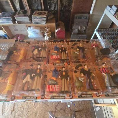 #5540 • (10) MacFarlane The Beatles Yellow Submarine Action Figures
