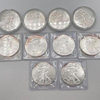 #712 • (10) .999 Fine Silver American Eagle Coins
