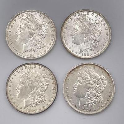 #336 • (4) 1879-1899 Morgan Silver Dollars
