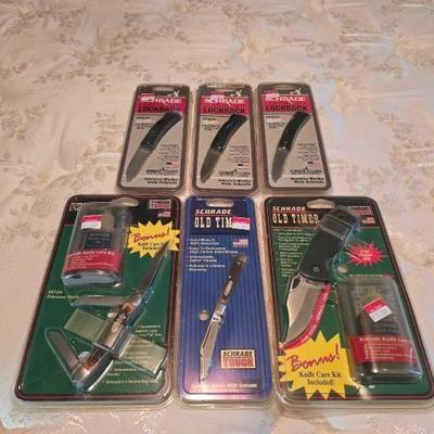 #2502 • 6 Schrade Knives
