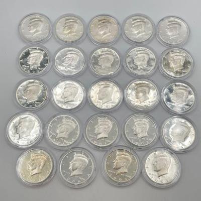 #746 • (24) 90% Silver Kennedy Half Dollar Coins

