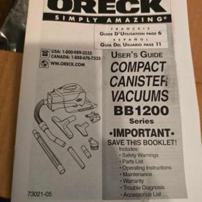 #2102 • Oreck Compact Canister Vacuum
