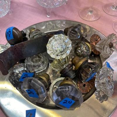 CRYSTAL/BRASS DOOR KNOBS