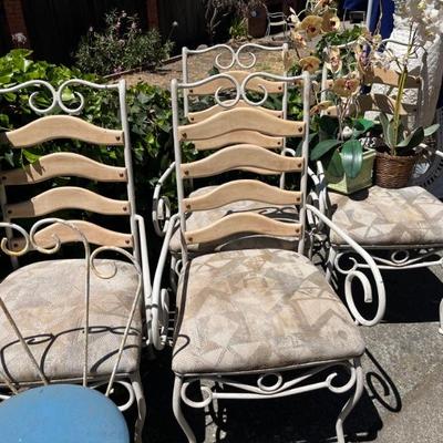 4 IRON CHAIRS