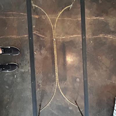 It's a brass table base (marble broke ) $100