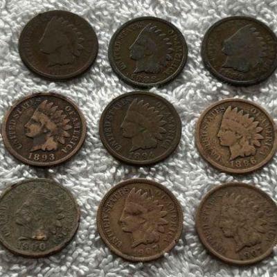 HKC301 ~ Indian Head Penny Lot (1887 ~ 1907)