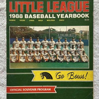 HKC337 ~ Official Souvenir Program of the1988 Hawaii State Little League Baseball Tournament