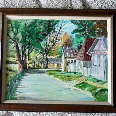 KKF132- Wood Framed Painting On Canvas