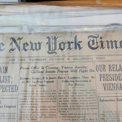 KKF126-Certified Antique New York Times Dec. 29, 1915