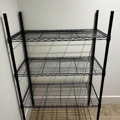 KKF195- Black Metal Wire 3-tier Shelving Unit