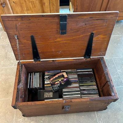 KKF151- Wooden Chest With Cds