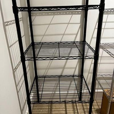 KKF191- Black 3 Tier Utility Shelving Unit