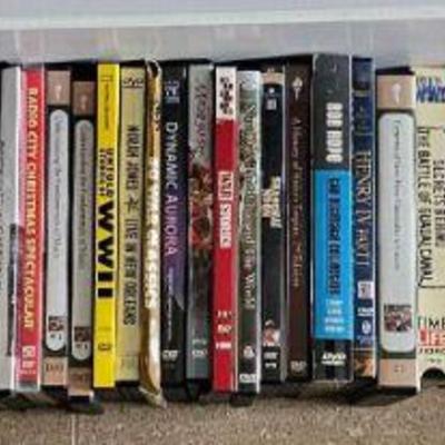 KKF037-Assortment Of DVDs/ VHS/CD Cases