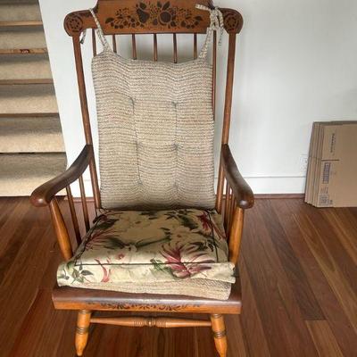 KKF019- Vintage Nicohls & Stone Wooden Rocking Chair