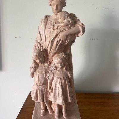 KKF030- Alva Studio 1982 Mother With 3 Children Sculpture 
