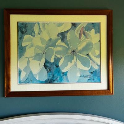 KKF098- Beautiful Blue Flower Design Painting in Woooden Frame