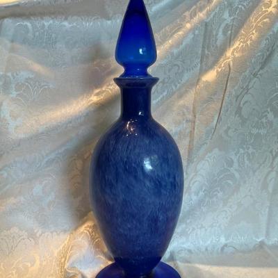 Mid century cobalt genie bottle