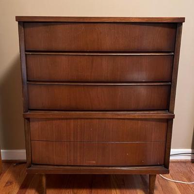 MCM Bassett highboy dresser/blanket chest