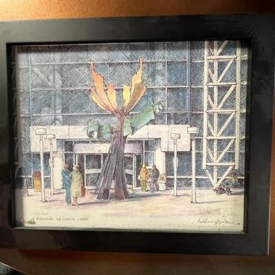 Framed print - signed by Roanoke artist, Lee Penny Baker