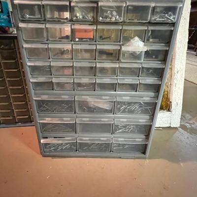 Small cabinet for fasteners, etc.